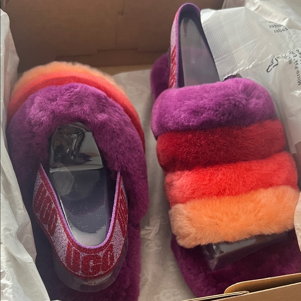 UGG Women's Multicolor Fuzzy Slippers